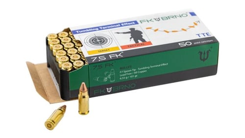 FK BRNO 7.5 FK AMMO 101GR SPOON TIP 50RD 12BX CASE | 700306561372