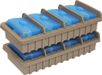 MTM ARRS Ammo Rack with 4 RS-50-24 Ammo Boxes, Clear Blue/Dark Earth