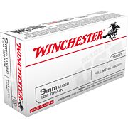 WINCHESTER 9MM 124GR FMJ 50RD 10BX/CS