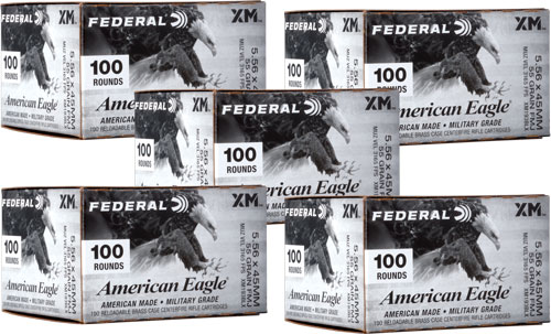 FEDERAL AE 5.56X45 55GR CASE LOT 500RD FMJ BT