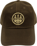 BERETTA CAP TRIDENT LOGO WAXED COTTON BROWN