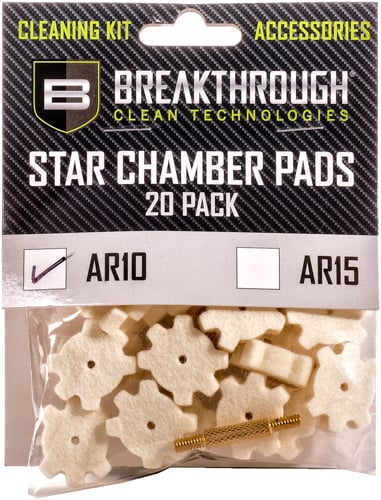 BREAKTHROUGH AR-10 STAR CHAMBER PAD 20 PK W/ 8-32 ADTR