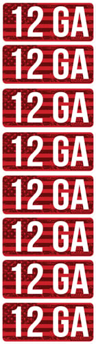 MTM CL12GA Ammo Caliber Labels, 12 GA, 8-Pack