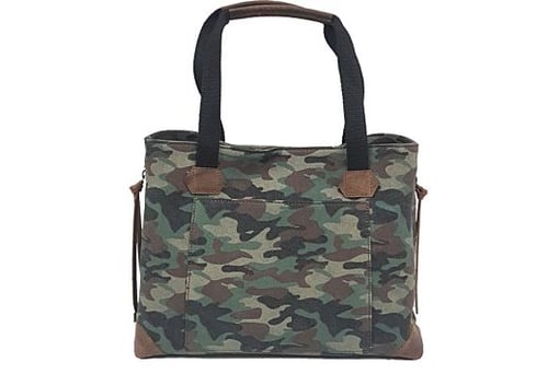 VERSACARRY CONCEAL CARRY PURSE CANVAS CAMO TOTE STYLE<