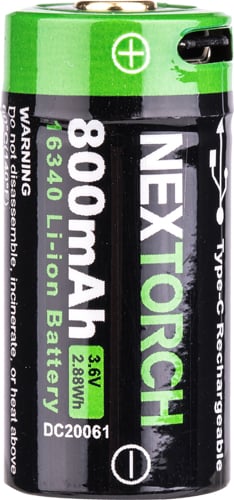 NEXTORCH 16340 USB TYPE C BATTERY | 6945064206446