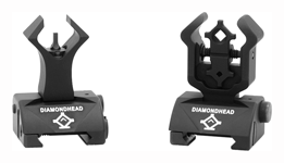 DIAMONDHEAD COMBAT SIGHT SET FRONT & REAR FLIP-UP BLACK