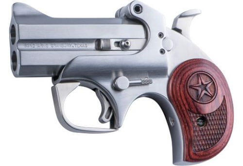 Texas Defender, 9mm Luger, 3 Inch Barrel, Fixed  Sights, Rosewood Grip, Stainless | 9x19mm NATO | 855959001109