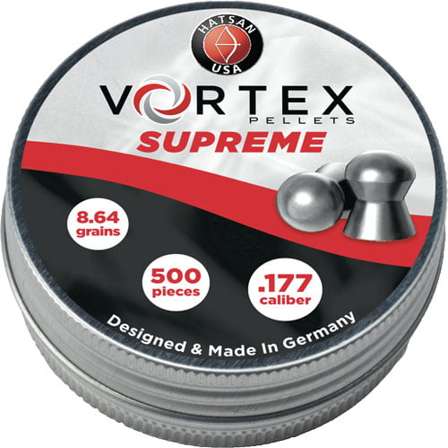 HATSAN VORTEX SUPREME PELLETS .177 8.64 GRAIN 500 PACK<