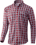 NOMAD STRETCH LITE PLAID LS BUTTON DOWN NAVY/RED X-LARGE!