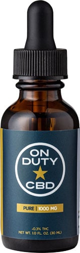 On Duty CBD Oil Drops  <br>  Pure Full Spectrum 1000 mg 30 mL