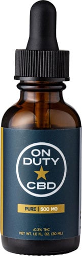 ON DUTY CBD OIL PURE FS 500MG 30ML BOTTLE (1 FL.OZ.)