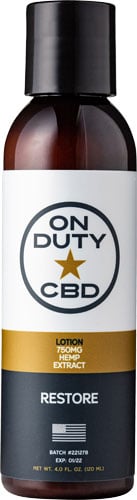 On Duty CBD Lotion  <br>  750 mg 120 mL
