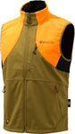 BERETTA MEN'S SOFT SHELL FLECE VEST MEDIUM LIGHT BROWN/ORNGE<