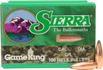 Sierra 1625 GameKing  25 Cal. .257 100 gr Spitzer Boat Tail/ 100 Per Box