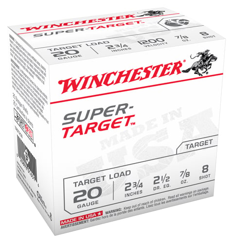 WINCHESTER SUPER TARGET 20GA 1200FPS 7/8OZ #8 250RD CASE LT