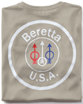 BERETTA T-SHIRT USA LOGO LARGE DOVE GREY