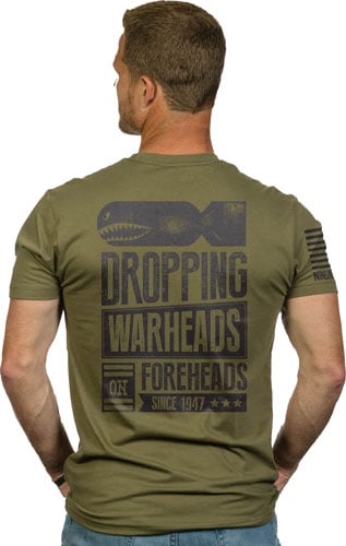 NINE LINE APPAREL WARHEADS ON FORHEADS MEN'S T-SHIRT GRN XL!