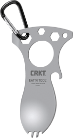 CRKT 9100C EatN Tool  Silver Bead Blasted 3CR13 Steel 6.13